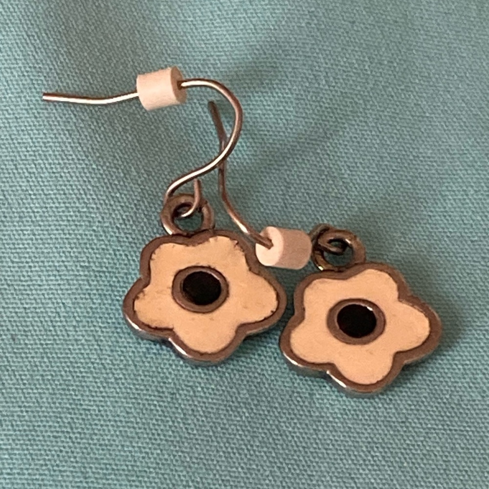 Floral Enamel Dangle Earrings